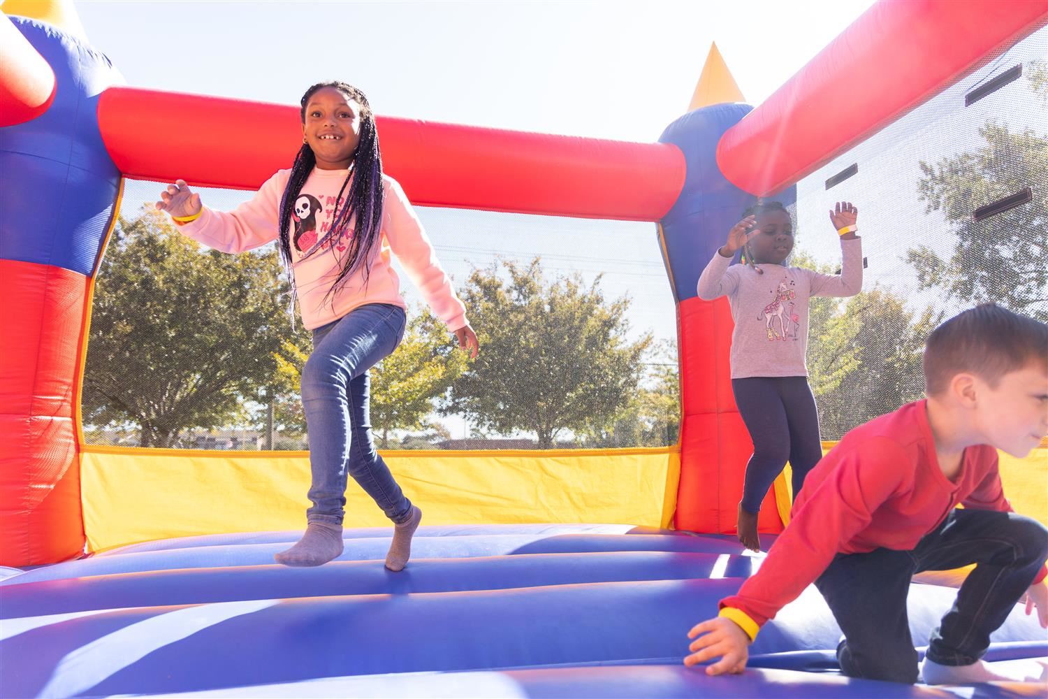  Granby elementary school students in bounce house